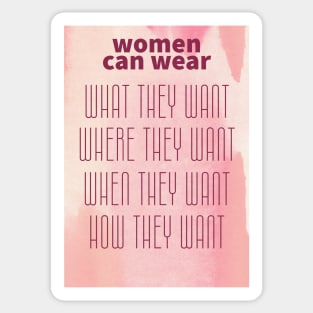 Women Can Wear Sticker